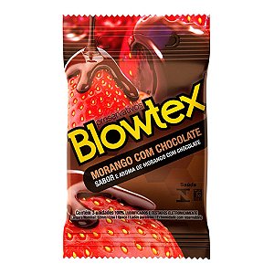 Preservativo Blowtex Sabor Morango Com Chocolate- 3 Unidades