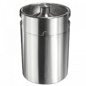Growler (Barril) em Inox 5 Litros com Tampa
