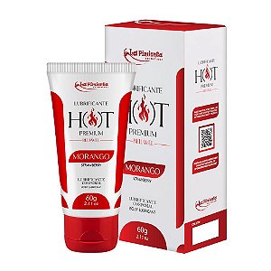 HOT PREMIUM LUBRIFICANTE TÉRMICO CORPORAL BEIJÁVEL MORANGO 60G