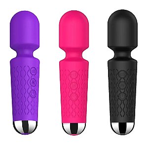 VIBRADOR VARINHA MÁGICA PEQUENA COM 20 MODOS DE VIBRAÇÕES E 8 NÍVEIS E VELOCIDADE