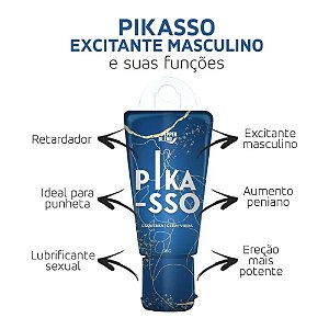 PIKASSO GEL COMESTÍVEL ESQUENTA, GELA E VIBRA 18G