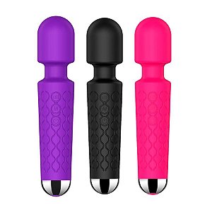 VIBRADOR VARINHA MÁGICA GRANDE COM 20 MODOS DE VIBRAÇÃO E 8 NÍVEIS DE VELOCIDADE