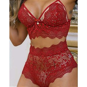 CONJUNTO LACRADORA EM RENDA E SEM BOJO