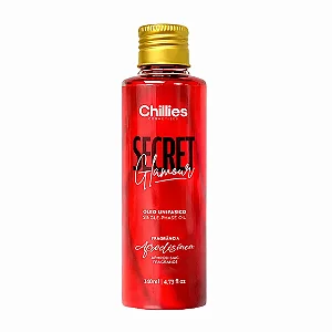 SECRET GLAMOUR ÓLEO CORPORAL UNIFÁSICO COM FRAGRÂNCIA AFRODISÍACA 140ML CHILLIES