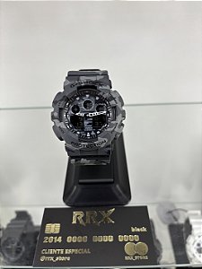G-Shock GA-100 Cinza Camuflado Escuro