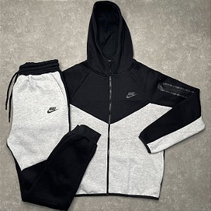 Conjunto Tech Fleece Preto c\ Cinza