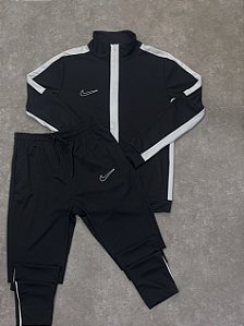 Conjunto Nike Dri-FIT Academy Preto det Branco
