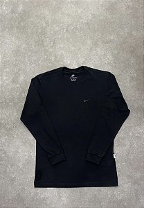 Camisetas Manga Longa Nike Preta
