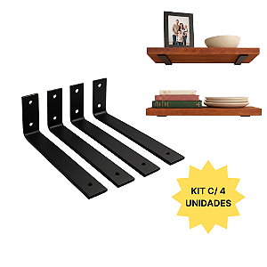 Mão Francesa Invertidas 25cm - Kit c/ 4 unidades