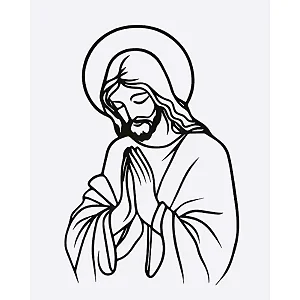 Moldura Decorativa Jesus em Aço