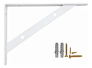 Kit 6 Mão Francesa Suporte Prateleira 25cm + Kit Parafuso
