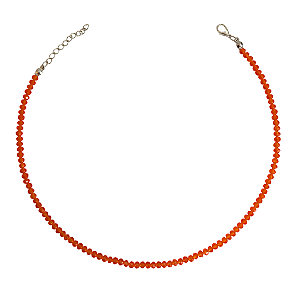 Choker Cristais Laranja Feminina Gargantilha CL209