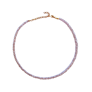 Choker Gargantilha de Cristais Lilás Brilhante
