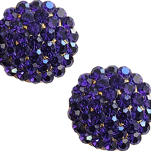 Brinco Redondo Pequeno Roxo Berinjela