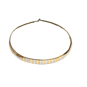 Gargantilha Aço Dourada e Prata - CL547