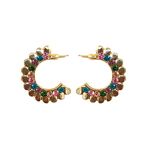 Argola de Strass Colorida BM1957