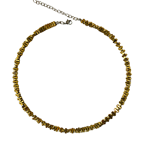 Choker de Hematita Dourada Palitinhos CL746