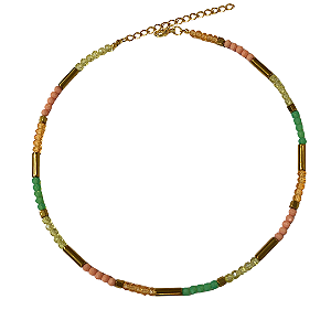 Choker de Cristais Candy com Hematita Dourada CL756