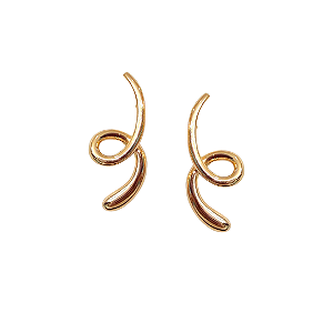 Brinco Médio Espiral Dourado BM2056