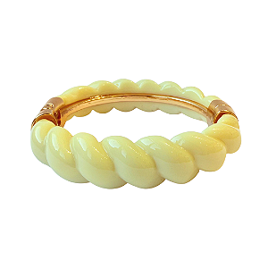 Bracelete de Acrílico Torcido Marfim 810P