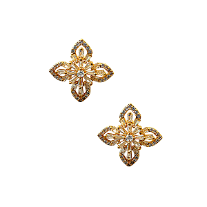 Brinco Pequeno Semijoia Dourado Shine BF1319