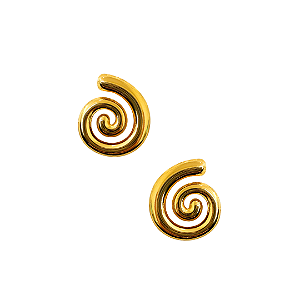 Brinco Médio Dourado de Aço Espiral BM2117