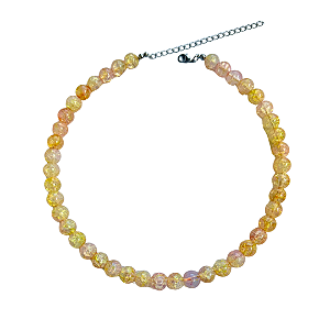 Colar de Pedras Shine Amarelo e Rosa CL806