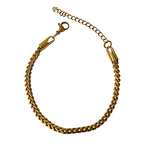 Pulseira de Corrente de Aço Dourado 816P
