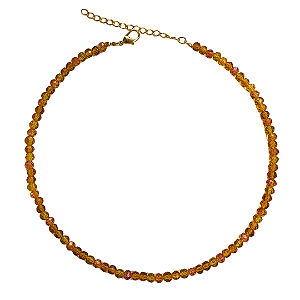 Choker de Cristais Caramelo Brilhante CL822