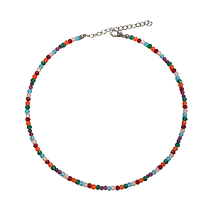 Choker de Cristais Coloridos Azul Claro, Roxo, Verde, Laranja, Pink, Vermelho e Rosa Claro CL823