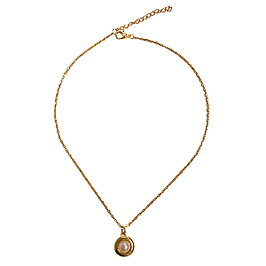 Colar 2 em 1 Dourado com Pingente de Pérola CL825