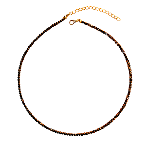 Colar Pedra Natural Hematita Marrom CL830