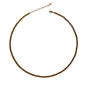 Colar Feminino Bolas de Aço Dourado 4mm CL837