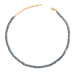 Colar Feminino de Cristais Azul Cobalto Elegante