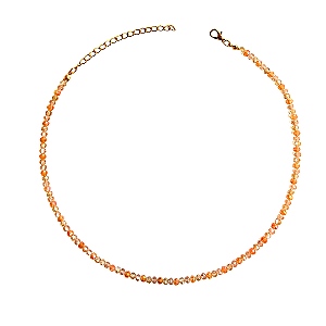 Choker de Cristais Dourado Caramelo Champanhe Feminino