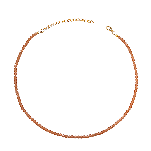 Gargantilha de Cristais Facetados Pêssego Feminina CL859