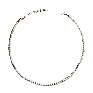 Gargantilha de Pérolas Brancas Feminina CL860