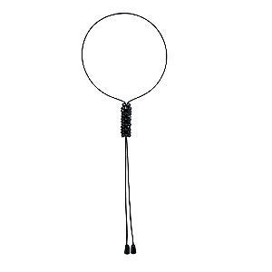 Colar Gravatinha Ajustável com Fio de Cristais CL864