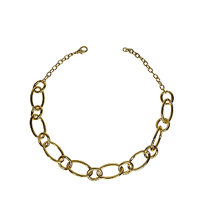 Max Colar Corrente com Elos Dourado CL876