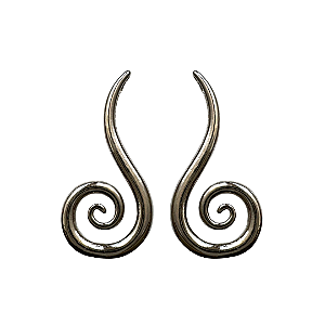 Brinco Grande Espiral Orgânico Prata BG2220