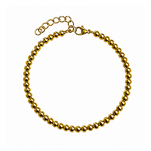 Pulseira de Aço com Bolinhas Dourada 922P