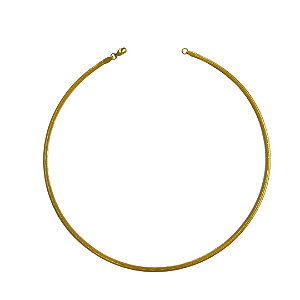 Choker De Malha Dourada de Aço CL888