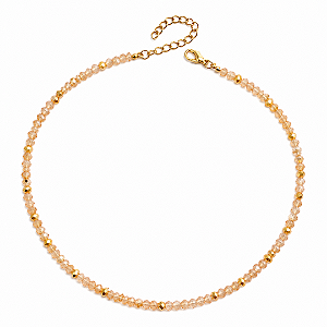 Choker Gargantilha de Cristais Pêssego, Furta-Cor