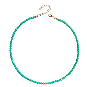 Choker Gargantilha de Cristais Turquesa