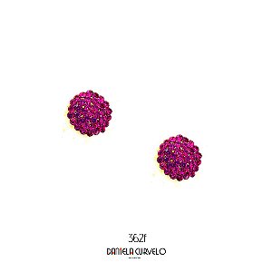 Brinco Redondo Rosa Pink - BF362RP