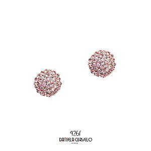 Brinco Pequeno Redondo Rosa Claro- BF426RC