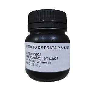 Nitrato De Prata P.A 63,5% 25g