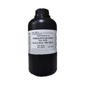 Tiossulfato De Sódio 5H2O PA ACS 1KG Dinâmica