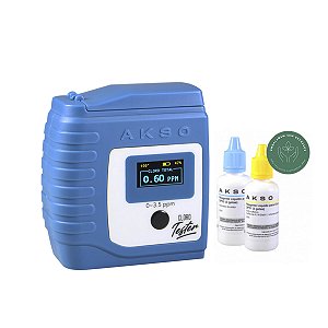 Medidor De Cloro Livre Cloro Tester + Soluções P/ 150 Testes Akso