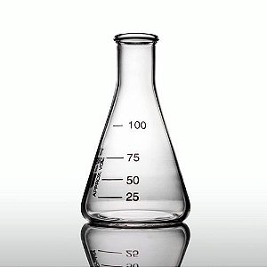 Erlenmeyer 1000ml Vidro Boro Boca Estreita Graduado